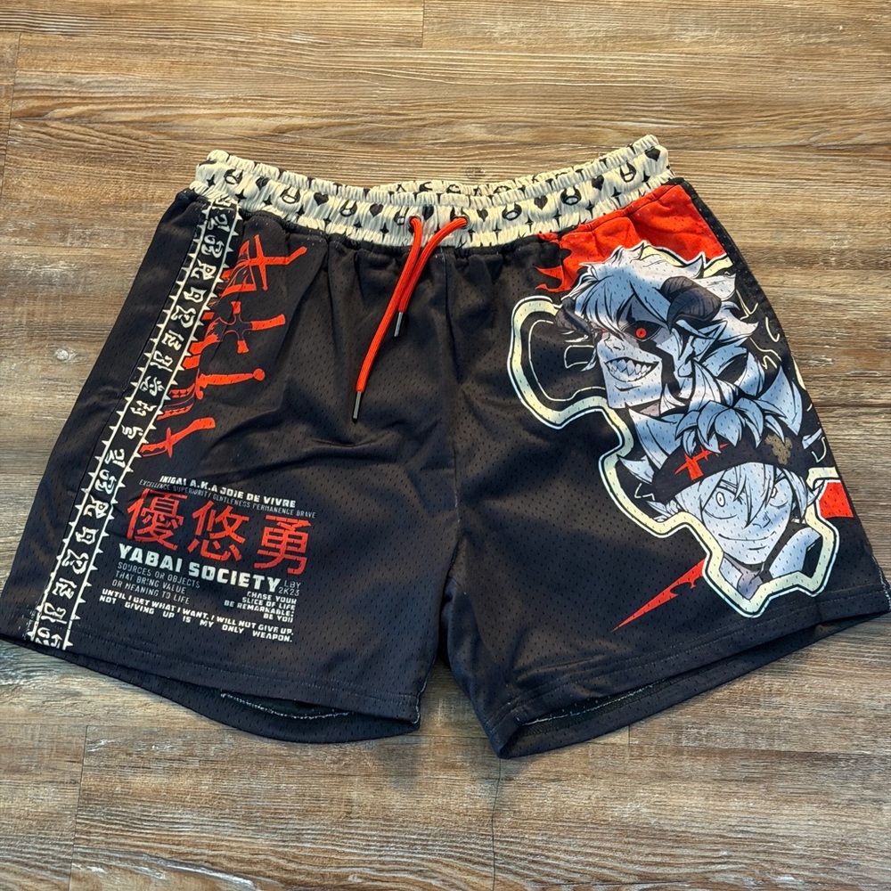 Yabai Society Black Clover Mesh Shorts